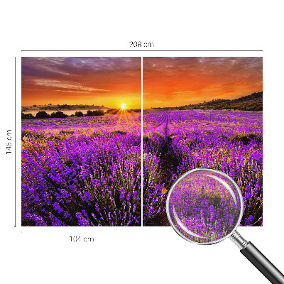 Foto tapeta za zid s motivom zalaska sunca nad poljem lavande