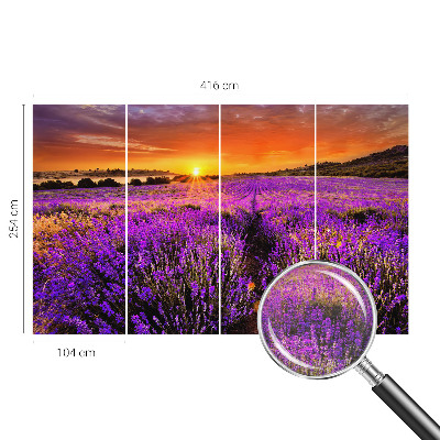 Foto tapeta za zid s motivom zalaska sunca nad poljem lavande