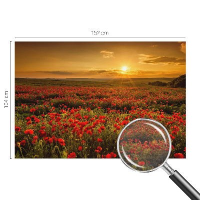 Zidna fototapeta od flisa s motivom polja maka