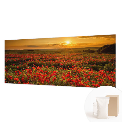 Zidna fototapeta od flisa s motivom polja maka