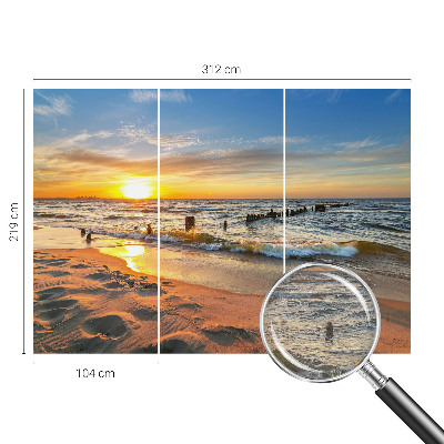 Fototapeta za zid sa motivom zalaska sunca na plaži