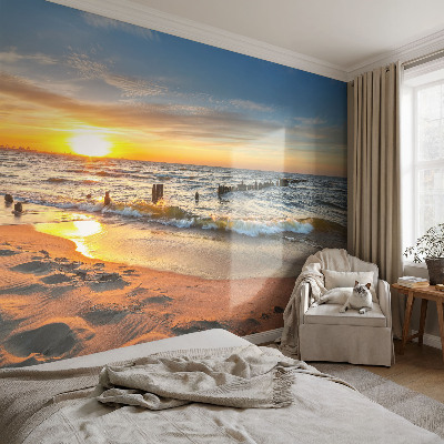 Fototapeta za zid sa motivom zalaska sunca na plaži