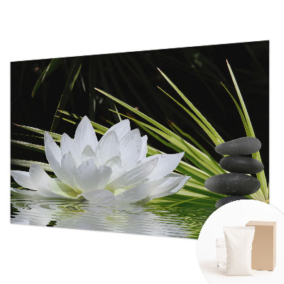 Foto tapeta za spavaću sobu s motivom meditacije s ljiljanom