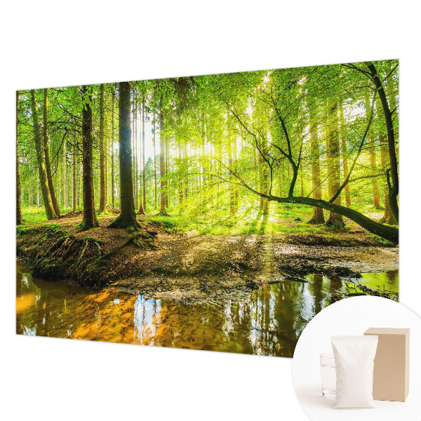 Foto tapeta za spavaću sobu sa motivom zelenog krajolika