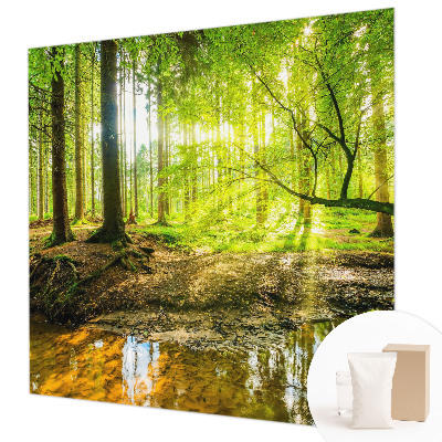 Foto tapeta za spavaću sobu sa motivom zelenog krajolika