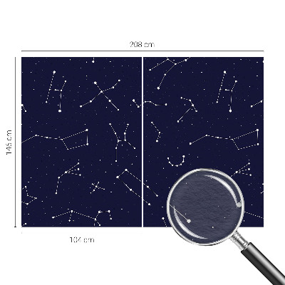 Zidna fototapeta od flisa s motivom noćnog neba s astro detaljima