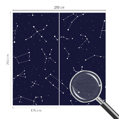 Zidna fototapeta od flisa s motivom noćnog neba s astro detaljima