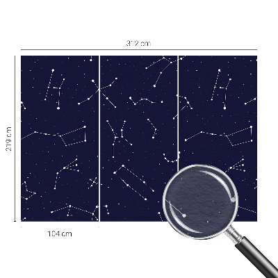 Zidna fototapeta od flisa s motivom noćnog neba s astro detaljima