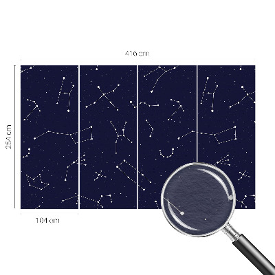 Zidna fototapeta od flisa s motivom noćnog neba s astro detaljima