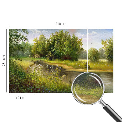 Zidna dekoracija fototapeta s motivom seoskog krajolika