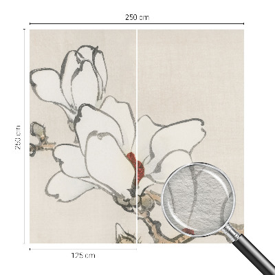 Zidna dekoracija fototapeta s motivom nježnih magnolija