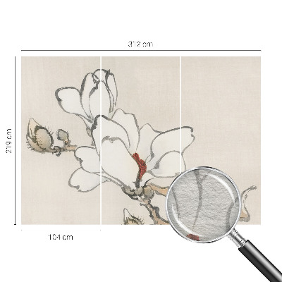 Zidna dekoracija fototapeta s motivom nježnih magnolija