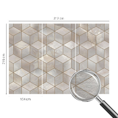 Zidna dekoracija fototapeta s geometrijskim mozaikom
