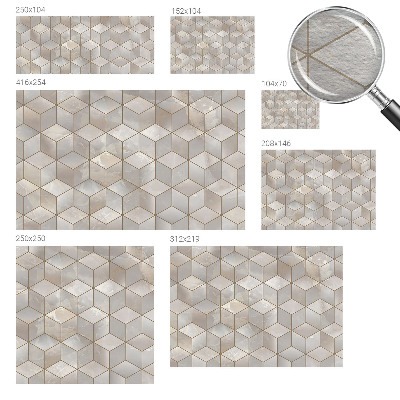 Zidna dekoracija fototapeta s geometrijskim mozaikom
