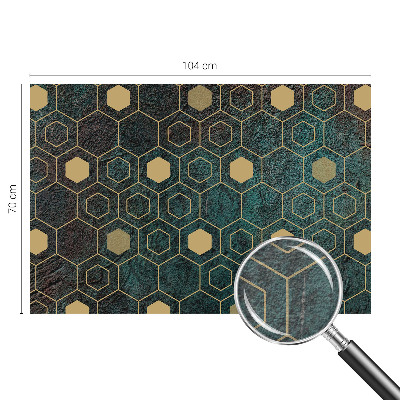 Flis fototapeta s uzorkom geometrijskih šesterokuta