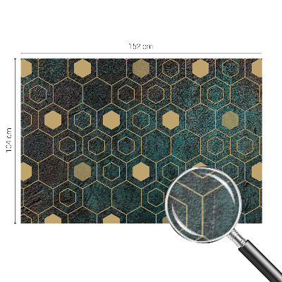 Flis fototapeta s uzorkom geometrijskih šesterokuta