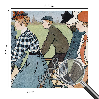 Foto tapeta za zid sa motivom starinskih biciklista