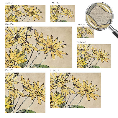 Fototapeta za dnevni boravak s motivom akvarelnog cvijeća