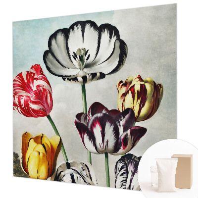 Foto tapeta za dnevni boravak s motivom šarenih tulipana