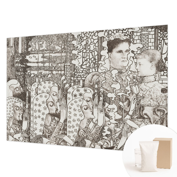 Fototapeta za spavaću sobu s motivom cvjetnih portreta