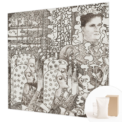 Fototapeta za spavaću sobu s motivom cvjetnih portreta