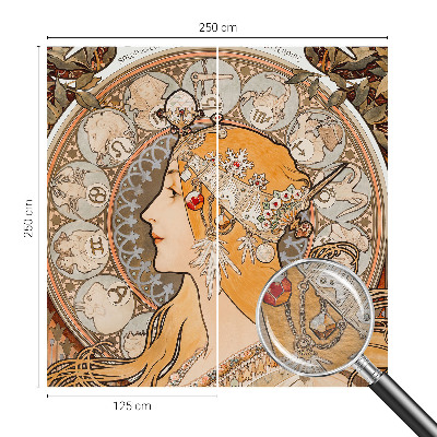 Vlies fototapeta za dječju sobu s uzorkom zodijačke elegancije