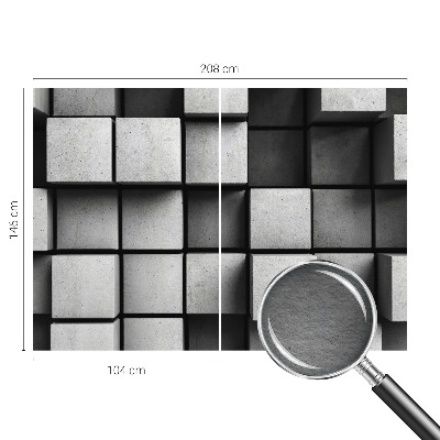 Foto tapeta za dnevni boravak s motivom geometrijskih kocki