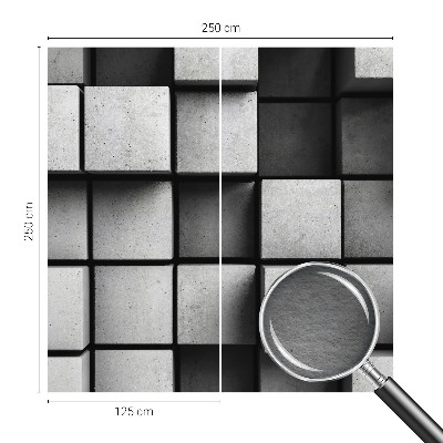 Foto tapeta za dnevni boravak s motivom geometrijskih kocki