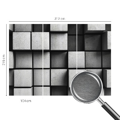 Foto tapeta za dnevni boravak s motivom geometrijskih kocki