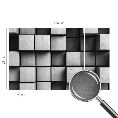 Foto tapeta za dnevni boravak s motivom geometrijskih kocki