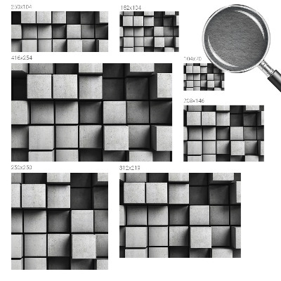 Foto tapeta za dnevni boravak s motivom geometrijskih kocki