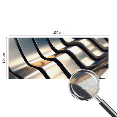 Zidna fototapeta od flisa s motivom metalnih valova
