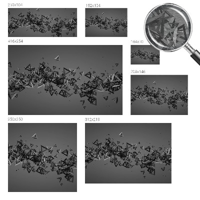 Fototapeta za dnevni boravak s uzorkom geometrijskih apstrakcija