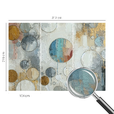 Zidna dekoracija fototapeta s motivom geometrijskih krugova