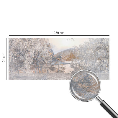 Zidna foto tapeta s uzorkom prirode s nježnim i suptilnim detaljima
