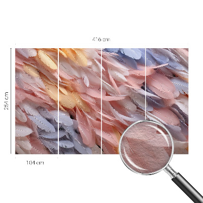 Zidna fototapeta od flisa Pastelno perje