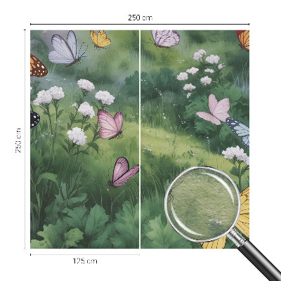 Zidna fototapeta s motivom leptira na livadi