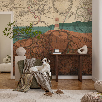Flis fototapeta s motivom povijesne karte