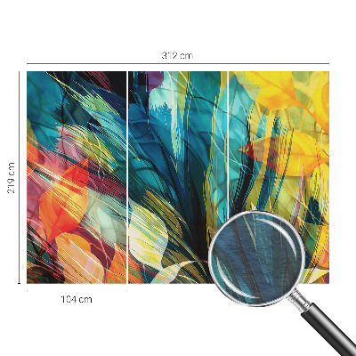 Flis fototapeta s uzorkom apstraktnog lišća