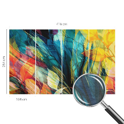 Flis fototapeta s uzorkom apstraktnog lišća