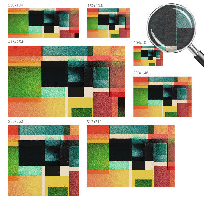 Fototapeta za dnevni boravak s geometrijskim apstraktnim motivom