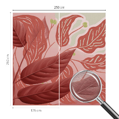 Zidna dekoracija fototapeta s motivom organskog lišća