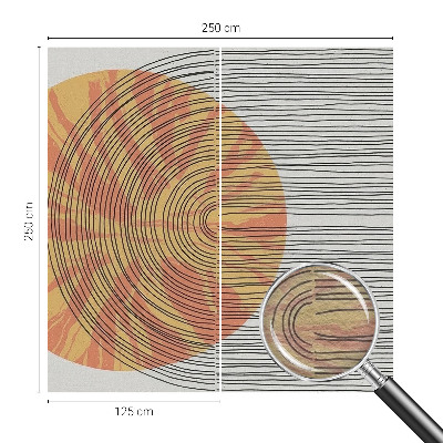 Zidna fototapeta s motivom kruga s linijama