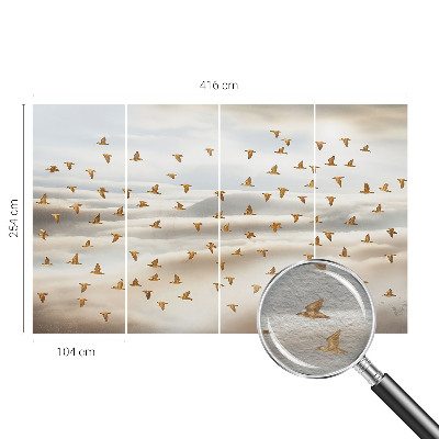 Zidna dekoracija fototapeta s motivom ptica u letu