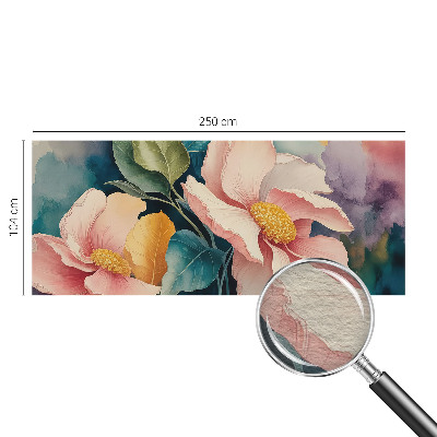 Zidna fototapeta od flisa s motivom cvijeća u elegantnom dizajnu