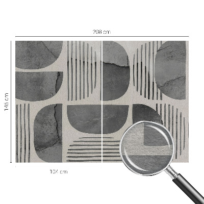 Foto tapeta za dnevni boravak s geometrijskim oblicima