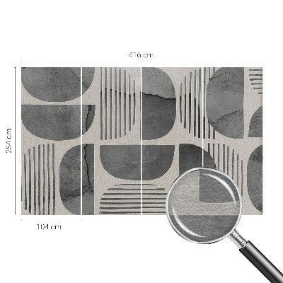 Foto tapeta za dnevni boravak s geometrijskim oblicima