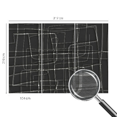 Fototapeta za spavaću sobu s apstraktnim linijama