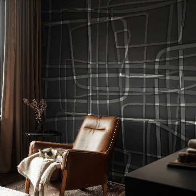Fototapeta za spavaću sobu s apstraktnim linijama