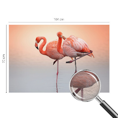 Foto tapeta za spavaću sobu s motivom nježnih flamingosa